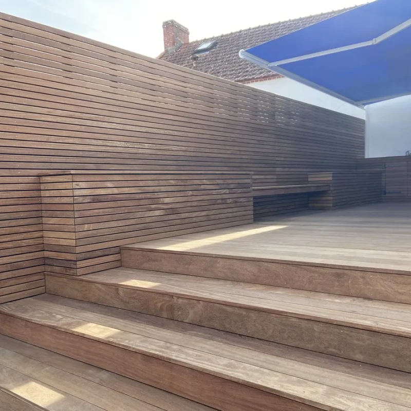 Réalisation de terrasse par MAB Conception, menuisier à Dompierre sur Yon